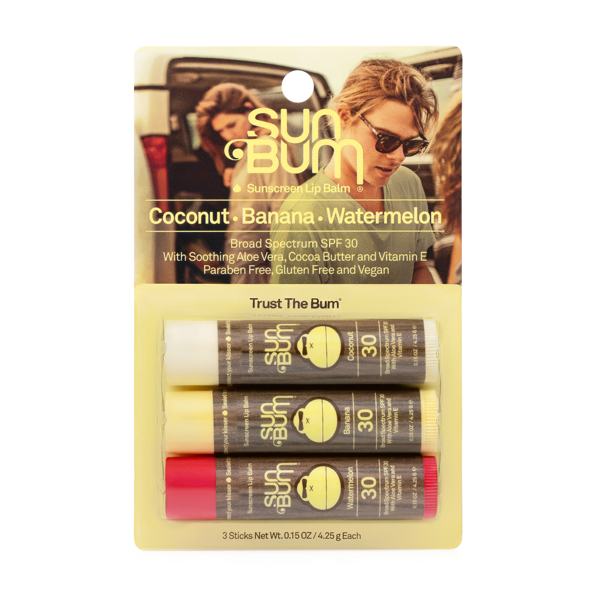 Sun Bum Lip Balm SPF30 3 x 4.25g Set